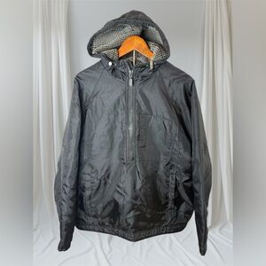 J. CREW Men Pullover Windbreaker Hooded Lined Jacket Size Small